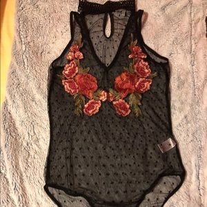Charlotte Russe choker bodysuit size small